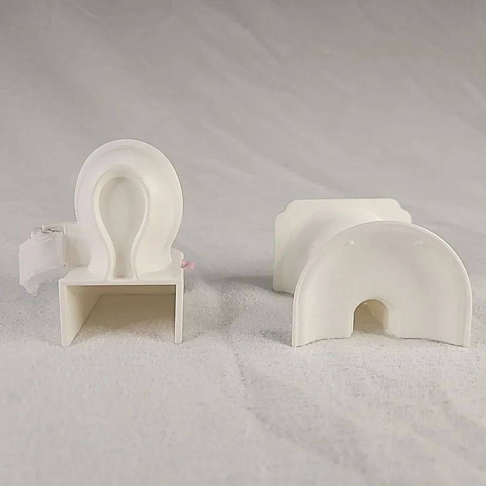 Bathroom Barbie Potty Training Accessories Mattel Toilet With Paper Sink 1996